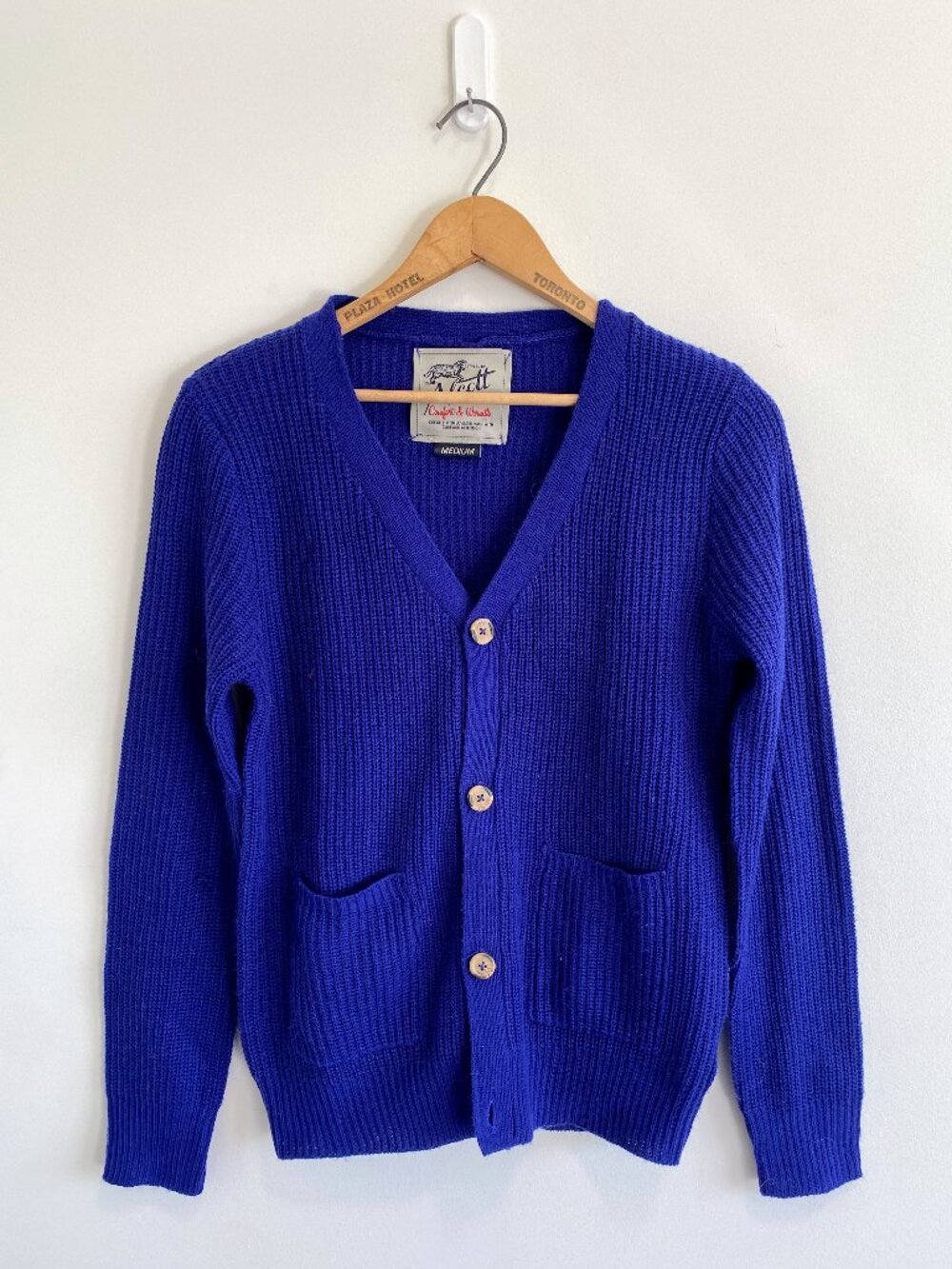 Vintage Royal Purple/Blue Chunky Fisherman Cardigan / Y2K